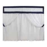CORTINA DE VOIL - GUIPIR MARINHO COM BRANCO