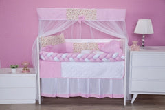 KIT BERÇO AMERICANO 11 PEÇAS CLASSIC MICROFIBRA - MINHA PRINCESA