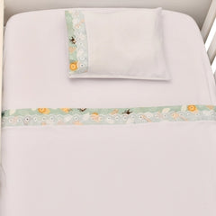 JOGO DE LENÇOL 3 PEÇAS BERÇO AMERICANO/NACIONAL - FLORESTA