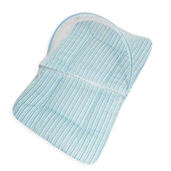 COLCHONETE PORTÁTIL C/ MOSQUETEIRO - LISTRADO AZUL COM VERDE