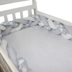 PROTETOR DE BERÇO TRANÇA 4,00 MTS - LOSANGO AZUL