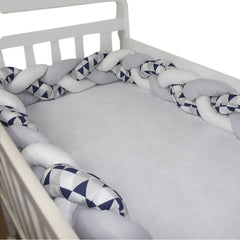 PROTETOR DE BERÇO TRANÇA 4,00 MTS - LOSANGO MARINHO