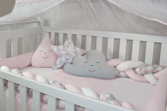 KIT DE BERÇO DUO - LOSANGO ROSA