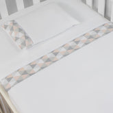 JG. DE LENÇOL AMERIC. 03 PÇ - LOSANGO ROSA