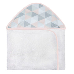 TOALHA COM CAPUZ ESTAMPADA - LOSANGO ROSA