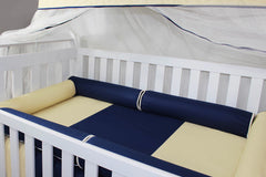 KIT DE BERÇO ROLL - MARINHO COM CAQUI