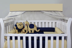 KIT DE BERÇO ROLL - MARINHO COM CAQUI