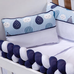 Kit mini berço fofura 100% algodão 09 peças - balone azul