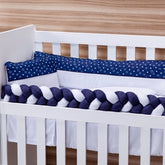 Kit mini berço fofura 100% algodão 09 peças - estrelinha marinho