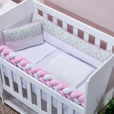 Kit mini berço fofura 100% algodão 08 peças - flores