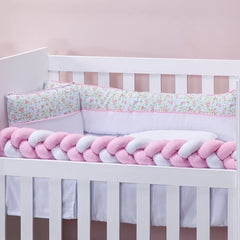 Kit mini berço fofura 100% algodão 08 peças - flores