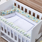 Kit mini berço fofura 100% algodão 09 peças - floresta