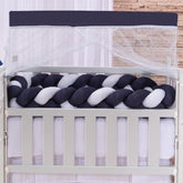 Kit mini berço happy 07 peças - marinho e branco