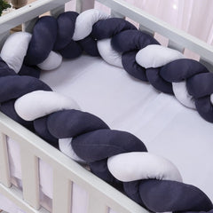 Kit mini berço happy 07 peças - marinho e branco