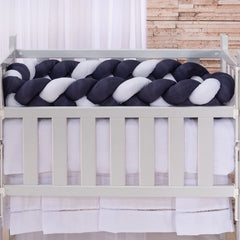 Kit mini berço happy 07 peças - marinho e branco
