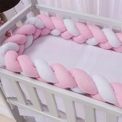 Kit mini berço happy 07 peças - rosa e branco