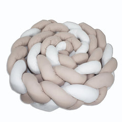 PROTETOR DE BERÇO TRANÇA 4,00 MTS - NUDE COM BRANCO