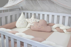 KIT DE BERÇO DUO - NUDE COM PALHA