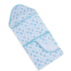 TOALHA C/ CAPUZ SOFT - PEZINHOS AZUL