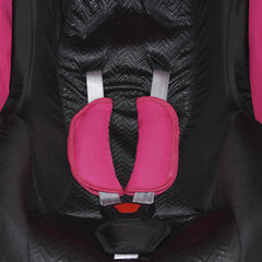 CONJUNTO COMPLETO BEBÊ CONFORTO - CAPOTA + APOIO + CAPA + PROTETOR DE CINTO PINK