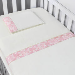 JOGO DE LENÇOL MINI BERÇO 03 PÇS - PROVENÇAL ROSÊ