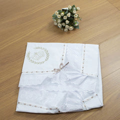 MANTA DE PIQUET C/ LASIE 100% ALGODÃO - REALEZA CAQUI