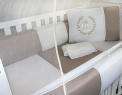 KIT KIDS COM MOSQUITEIRO COMUM 07 PEÇAS - REALEZA CAQUI