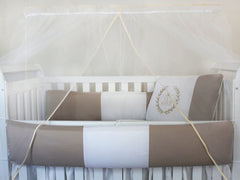 KIT KIDS COM MOSQUITEIRO COMUM 07 PEÇAS - REALEZA CAQUI