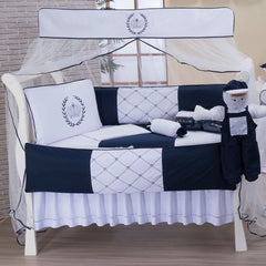 KIT DE BERÇO GLAMOUR 09 PEÇAS - REALEZA MARINHO