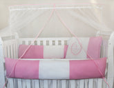 KIT KIDS COM MOSQUITEIRO COMUM 07 PEÇAS - REALEZA ROSA