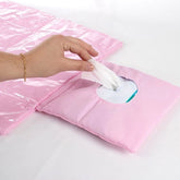 Trocador portátil plastificado - rosa