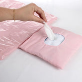 Trocador portátil plastificado - rosa bebê