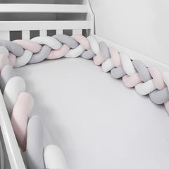 PROTETOR DE BERÇO TRANÇA 4,00 MTS - ROSA