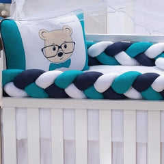 KIT BERÇO SLIM 08 PEÇAS 100% ALGODÃO - URSO NINO