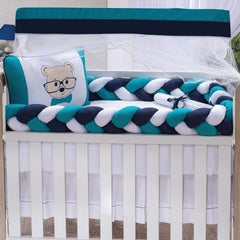 KIT BERÇO SLIM 08 PEÇAS 100% ALGODÃO - URSO NINO