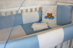 KIT KIDS COM MOSQUITEIRO COMUM 07 PEÇAS - SONINHO AZUL