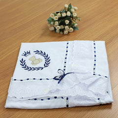 MANTA DE PIQUET C/ LASIE 100% ALGODÃO - THED MARINHO