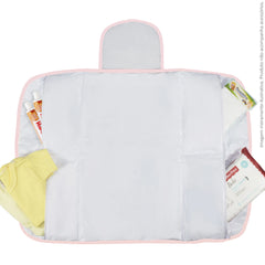 TROCADOR PORTÁTIL C/ BOLSOS - CHUVA DE BENÇÃO ROSA
