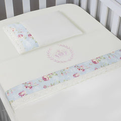 JG. DE LENÇOL AMERIC. 03 PÇS - URSA REALEZA FLORAL