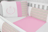 KIT DE BERÇO KID´S - URSINHA CHEVRON ROSA