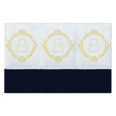 BABETE BORDADA 03 PÇS - URSO ARABESCO