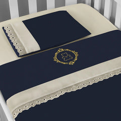 JG. DE LENÇOL AMERIC. 03 PÇS - URSO ARABESCO DOURADO