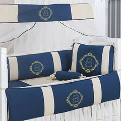 KIT DE BERÇO GLAMOUR 09 PEÇAS - URSO ARABESCO DOURADO