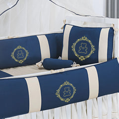 KIT DE BERÇO GLAMOUR 09 PEÇAS - URSO ARABESCO DOURADO