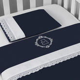 JG. DE LENÇOL AMERIC. 03 PÇS - URSO ARABESCO MARINHO