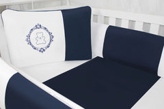 KIT DE BERÇO KID´S - URSO ARABESCO MARINHO