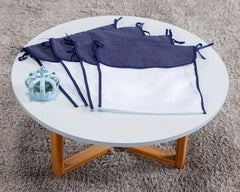 jogo de saquinho maternidade 4 peças - marinho