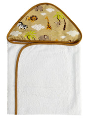 Toalha Com Capuz Bordado - Floresta Caqui