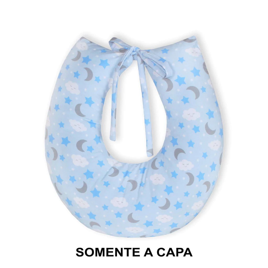 Capa De Almofada Amamentação Mt - Soninho Azul