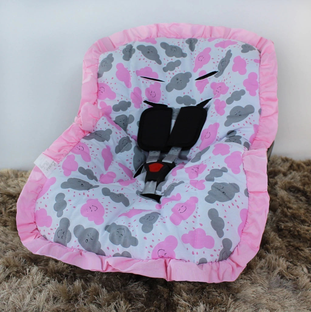 Capa De Bebê Conforto Mt - Chuva De Benção Rosa